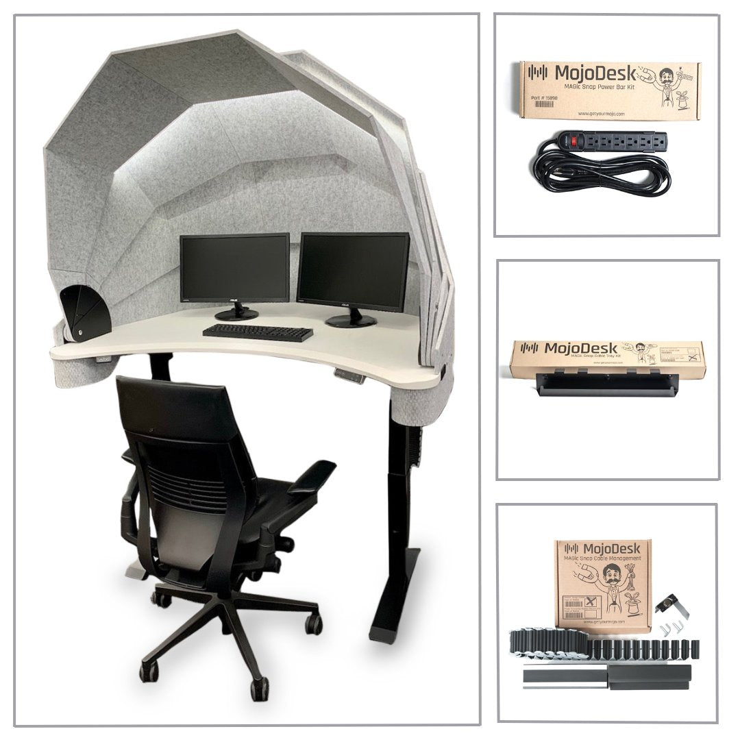MojoDome - Standing Desk + Acoustic Panels