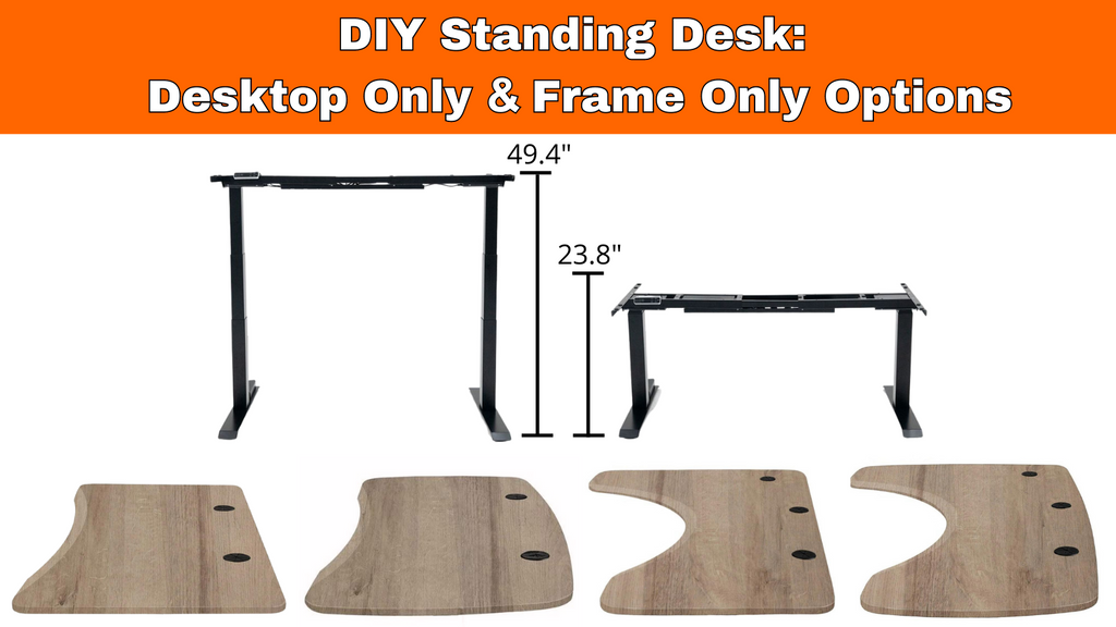 DIY standing desk from MojoDesk- desktop only and height adjustable frame only options
