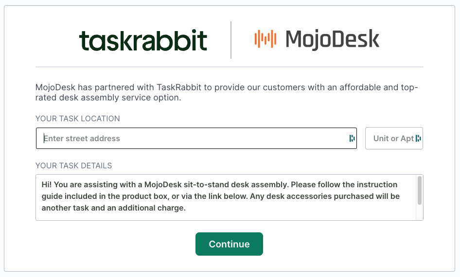 TaskRabbit + MojoDesk Partnership